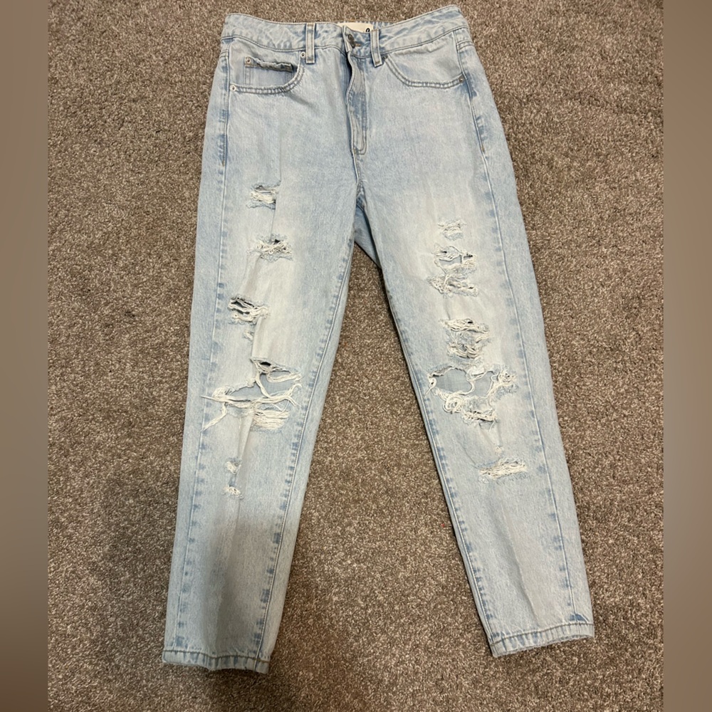 Garage Distressed Light Blue Boyfriend Jeans